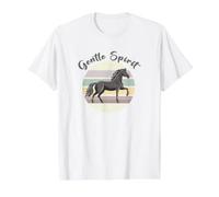 Gentle Spirit Minimalist Equestrian Aesthetic Value Graphic T-Shirt, Men, White, XL