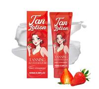 Gentle Tan Body Care 100 ml, Caramel Tanning Cream, Non-Greasy, Caramel Aroma, Bronze Complexion, Light Texture for a Smooth Soft Tanning Effect (Strawberry)