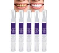 Gentle Teeth Whitening Pen with Mint Flavor for Sensitive Teeth, Precision Brush Brightening Gel Pen, Freshens Breath for a Brighter Smile, On-the-Go Daily Oral Care for Adults 4ml (5pcs)