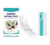 Gentle Teeth Whitening Strips for Tooth White with Coconut Oil, Coconut Mint Whitening Strips Enamel Care, 7-Day Treatment with Non-Slip, Deep Stains Removal, for Sensitive Teeth (7Pcs)