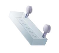 Gentle Tone Bathroom Rack Waterproof Wall Attaches Unit with Simple Adhesive Installation for Shower Organization Macaron Bathroom Shelf Organizers