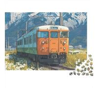 Gentle Town 1000-Piece Premium Cardboard Train by Snowy Mountain Adult Jigsaws, Stress Relief, Home Activity & Gift, Challenging Game for Family Nights & Holidays 38x26cm/1000pcs