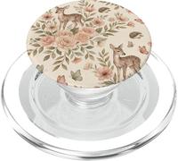 Gentle Woodland Deer Floral Butterfly Forest Design PopSockets PopGrip for MagSafe