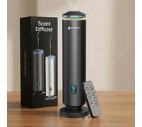 GentleJet MajesticMist Waterless Essential Oil Diffuser for Large Room (1000 sq ft), Cold Air Nebulizing Scent Machine, Rechargeable, Wireless Charging Base, Quiet Aluminum, Remote Control