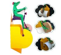 Gentleman Frog Bicycle Toilet Roll Holder, Wall-Mounted - Creative, Unique & Fun for Bathrooms, Great for Quirky Decor Lovers