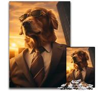 Gentleman Golden Retriever 1000 Piece Puzzle Jigsaw Puzzles for Teenagers Family Game Night BrainChallenging Gift Idea 1000 PCS(38x26cm)
