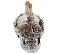 Gentleman Joe Steampunk Skeleton Collection - Skelly, Mowhawk Skull, Reaper and Rasta Skull Sculptures (Skull with Mohawk)