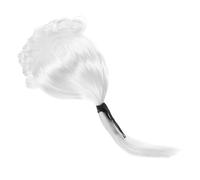 Gentleman Judge Wig Long Curly White Fiber for Masquerade | Adjustable Fit, Realistic Look and Feel, Comfortable Day Wear, Easy to Clean, Secure Fixation