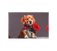 Gentleman-like dog 6-Piece Printed Placemat Set | 12x18-Inch Insulated Tabletops | Ideal Home Decor to Elevate Everyday Dining