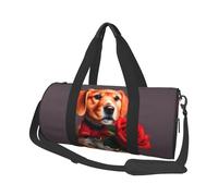 Gentleman-like dog Canvas travel bag, large capacity, can be carried on the shoulder