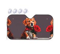 Gentleman-Like Dog Medium Car Windshield Sunshade - Quick Cooling in The car in Summer, Portable Storage Sunshade