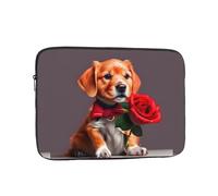 Gentleman-Like Dog Patterned Laptop Sleeve 10 Inch Shockproof for Slim Protective Notebook Computer Bag Briefcase