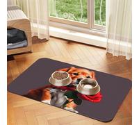 Gentleman-like dog Pet absorbent leather tablecloth Pet bowl mat suitable for dogs or cats