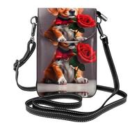 Gentleman-like dog Small Cell Phone Purse Women's small crossbody bag with adjustable shoulder strap