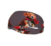 Gentleman-Like Dog Stylish Sweat-Wicking Sports Headband, Perfect for Men and Women, Fitness, Running, and Yoga.