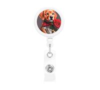 Gentleman-Like Dog The Plastic Retractable Badge Holder is Made of ABS Material and The Rope is Nylon