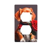 Gentleman-Like Dog Unbreakable Polycarbonate Switch Plate-1 Gang Screwless Wall Plate for Home Office