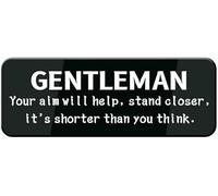 Gentleman Your Aim Will Help Stand Closer It's Shorter Than You Think Sign Acrylic Plastic Sign Acrylic with Symbols Self-Adhesive for Restaurants Salons Hotels Motels Restrooms 3X9 Inch
