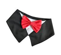 Gentlemen Dog Collar BowTie Easy Wear Design Canvas Necktie Comfortable Pet Accessory Halloween Party Props Dog
