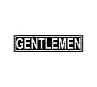 Gentlemen Ladies And Gentlemen Metal Tin Street Sign Bar Cafe Garage Cave Home Room Wall Bathroom Farmhouse Garden Porch Patio Decor, 4X16 Inch