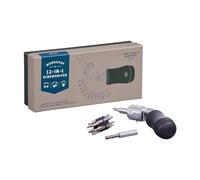 Gentlemen's Hardware 12-in-1 Screwdriver Multi-Bit Multi-Angle Ratchet Head Screw Driver, 5-Position, Stainless Steel