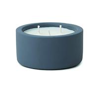 Gentlemen's Hardware 3-Wick Candles Gift Boxed Scented Soy Wax Candle in Reusable Concrete Pot, 198g, Leather & Vanilla