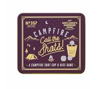 Gentlemen's Hardware Campfire Camping Drinking Game in Travel Tin, 3 x Shot Cups + 3 x Dice, Call The Shots