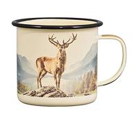 Gentlemen's Hardware Camping and Outdoor Enamel Mug, Unisex, Featuring an Illustrated Deer Design, Capacity: 500 ml, GEN371