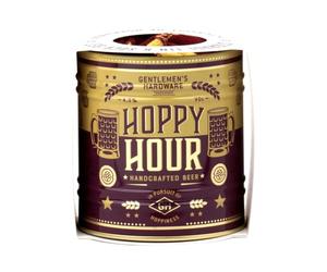 Gentlemen's Hardware Cotton Beer Design Socks, 1 Pair, Maroon and Golden Yellow, Size 7-11, Beer Mug Pattern, Gift Set with Storage Tin