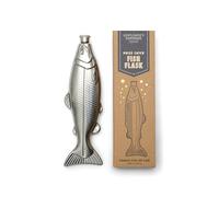 Gentlemen's Hardware Drink Flasks Gift Boxed Stainless Steel Hip Flask, 130 ML, Fish