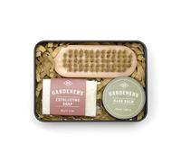 Gentlemen's Hardware Gardener's Handcare Kit Nail Brush, Exfoliating Soap, and Hand Balm Gift Set, 3-Piece, Oak Moss