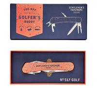 Gentlemen's Hardware Golf Multi Tool, GEN517, Includes Bottle Opener, Corkscrew, Screwdriver and More. Colour: Orange and Navy - Speckled Paint Design.