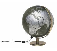 Gentlemen's Hardware Illuminated World Globe Rotating Desk Globe with Stand, 254mm Diameter, Dark Green (EU Plug)