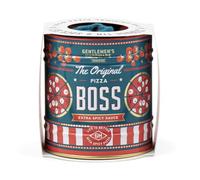 Gentlemen's Hardware Men's Pizza Boss Socks, 1 Pair, Red and Teal, Size 7-11, Pizza Slice Pattern, Cotton Blend, Adult, Casual, Gift Set with Storage Tin