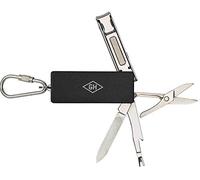 Gentlemen's Hardware Pocket-Sized Multi-Tool Manicure, 8.8 cm, Stainless Steel Black 5-Piece - Includes Nail Clipper, Scissors, Nail File and Nail Cleaner.