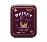 Gentlemen's Hardware Waterproof Playing Cards in Travel Tin Standard Poker Size Deck of Cards, 52-Cards, Whiskey Trivia