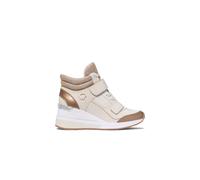 Gentry Leather And Glitter Chain Mesh High-Top Wedge Trainer - female - Michael Kors - Sneakers - Beige - 3 UK - Shoes 3 UK