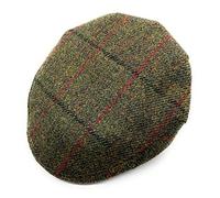 Gents Authentic Harris Tweed County Flat Cap GH0495 (Dark Green Check, Medium)