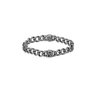 Gents BOSS Double B Black Stainless Steel Link Bracelet