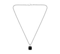 Gents BOSS Stainless Steel Necklace With a Black Onyx Pendant