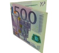 Gents Money Slip Wallet with 2 Card Storage Slips in Bank Note Style- Choose your currency. (500 Euro)