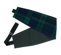 Gents Pure Wool Black Watch Tartan Cummerbund - Made in Scotland