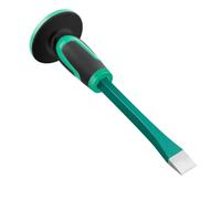 Genubi Industry 300mm x 25mm (12" x 1") Cold Chisel with Hand Guard, Heavy Duty Flat End Concrete Masonry Stone Chisel for Demolishing Carving Splitting Breaking Hounding