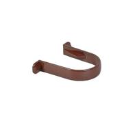GENUEN® Pack of 10 x 68mm Downpipe Clip Standoff Pipe Clip sockets Half Round Gutter Clip (L)113mm (Dia)68mm (Brown)