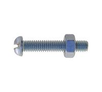 Genuine 100 Pairs Machine Screws Pan Slot W/Nut 2Ba X 1 1/2 Tool Workshop Acc...