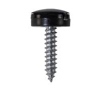 Genuine 100 Pairs Number Plate Screws With Hinged Cap Black Car Van Truck Bik...