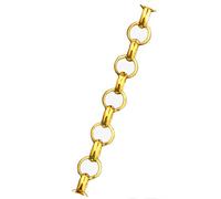 GENUINE 18K GOLD VERMEIL on Sterling Silver Round Link Belcher chain Made in England
