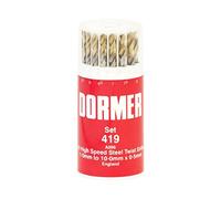 Genuine 1x Dormer A002 HSS Jobber Twist Drill Bit Set Metric 19 Piece Tool DI...