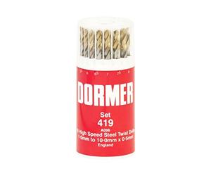 Genuine 1x Dormer A002 HSS Jobber Twist Drill Bit Set Metric 19 Piece Tool DI...