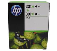 Original HP 301XL Black Twin Ink Cartridge Reduced Warehouse - D8J45AE